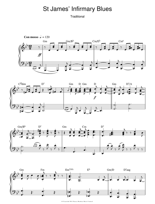 Saint James Infirmary - Traditional (Piano Solo)