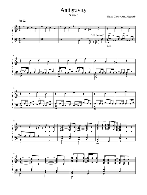 Antigravity - Starset - Piano Cover (3dgrabb)