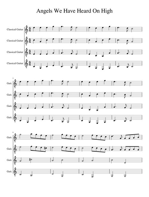 Angels We Have Heard On High quartet