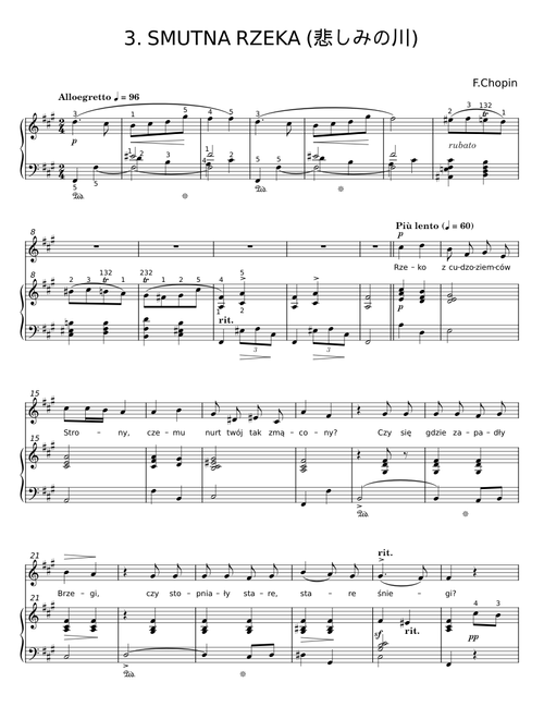 SMUTNA RZEKA - F. Chopin