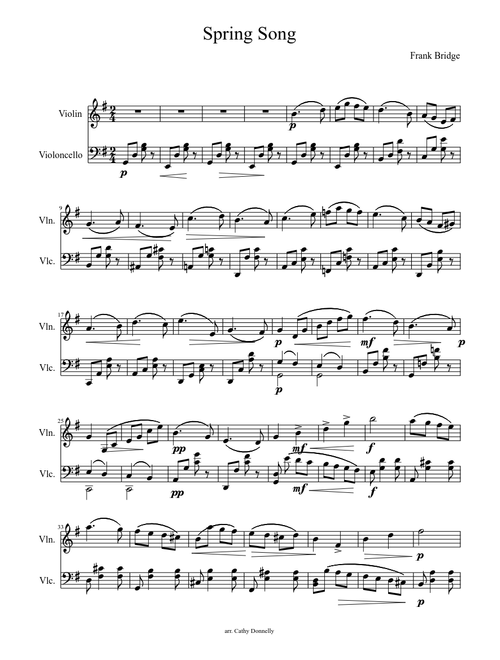 F.Bridge- Spring Song violin/cello