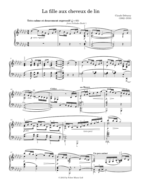La fille aux cheveux de lin - Claude Debussy (Solo)