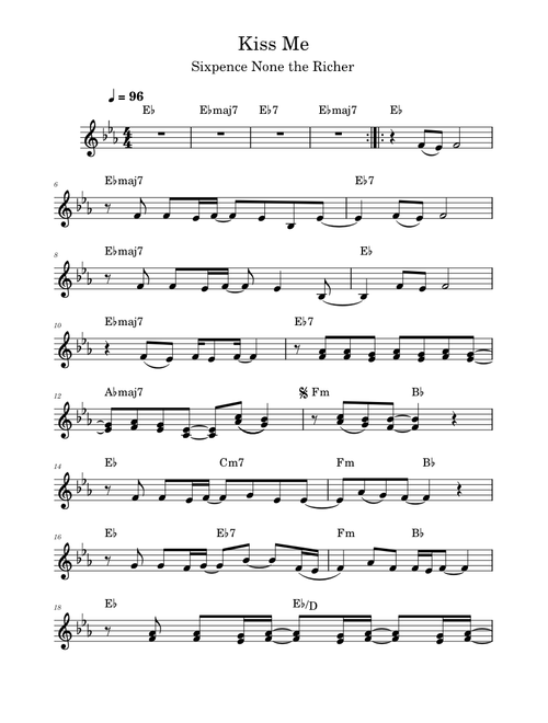 Kiss me – Sixpence None the Richer