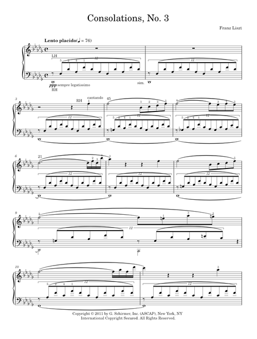Consolation no.3 - Franz Liszt (Piano Solo)