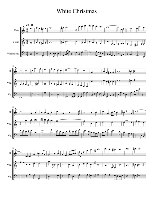 White Christmas String and Flute Trio