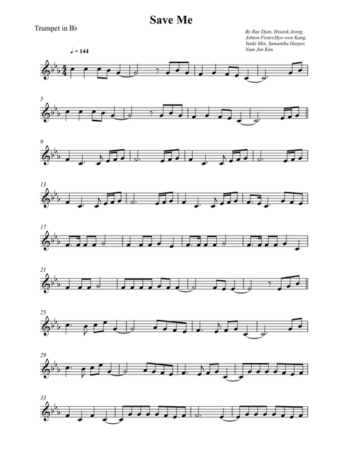 Save Me (Arr. Wesley S. SIlva) - BTS (Trumpet Solo)