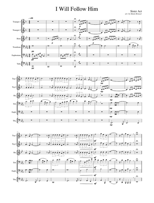 I Will Follow Him - Sister Act [Brass Septet]