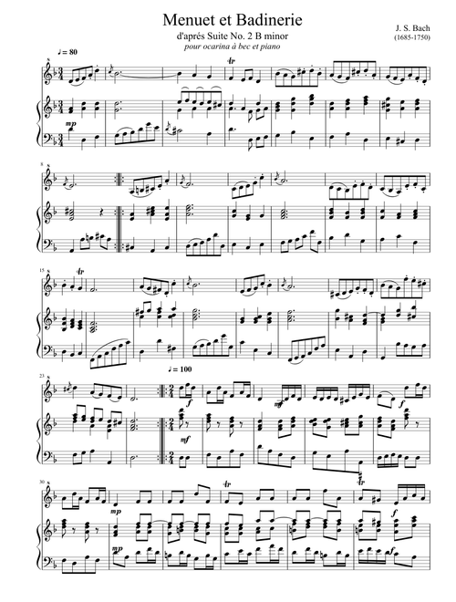 Menuet et Badinerie BWV 1067