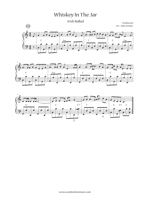 Whiskey In The Jar (Arr. Julia Gordon) - Traditional (Instrumental Solo)