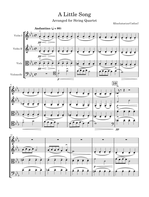 A Little Song (Andantino) (No. 1 from Pictures of Childhood) – Aram Khachaturian