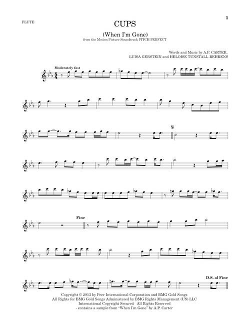 Cups (When I'm Gone) - Anna Kendrick (Flute Solo)