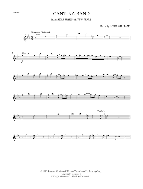 Cantina Band (from Star Wars: A New Hope) - John Williams (Flute Solo)