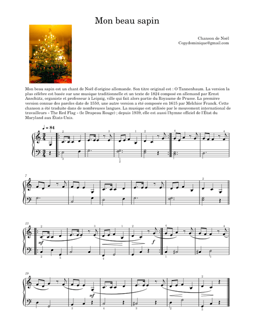 Mon beau sapin – Ernst Anschutz