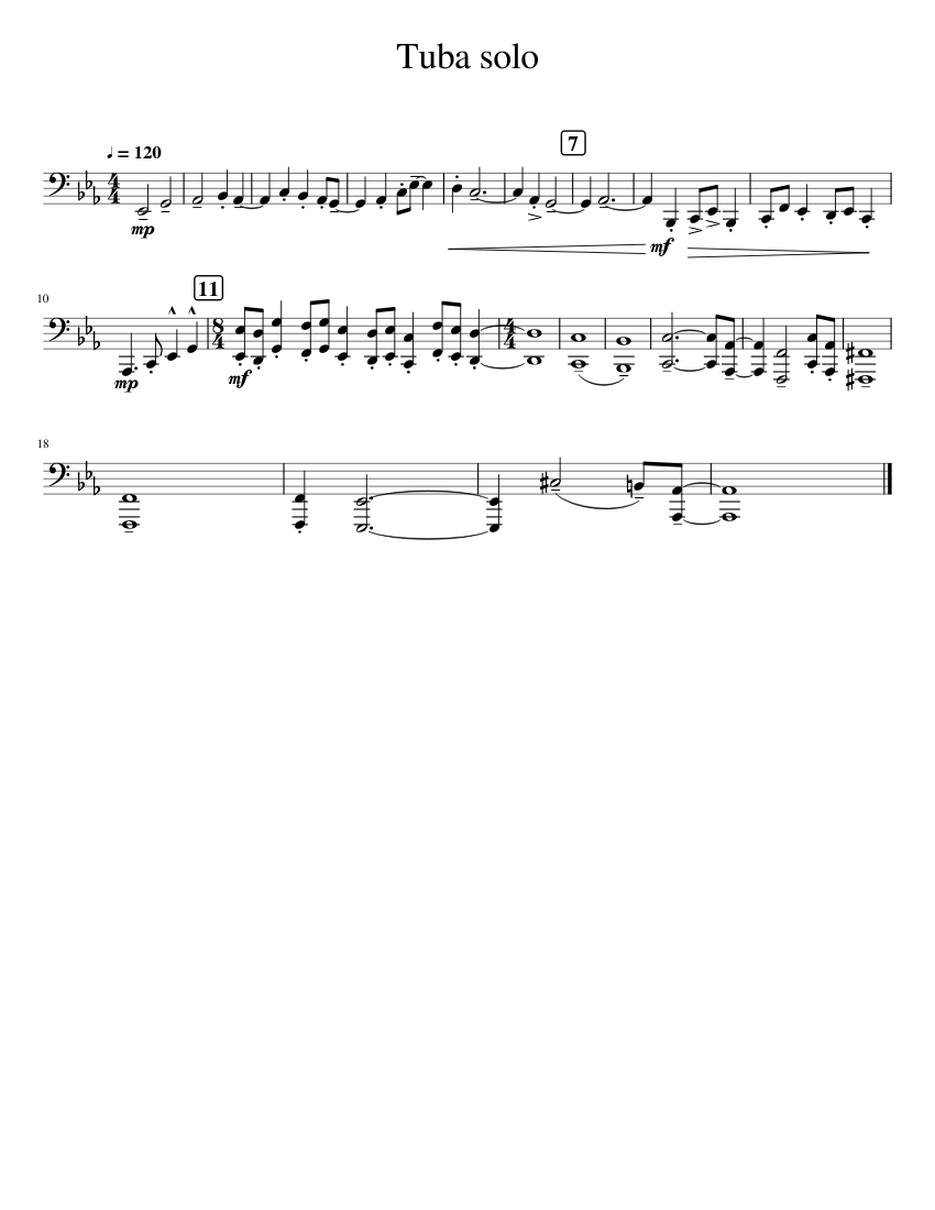 Tuba Solo Sheet Music for Tuba (Solo) | MuseScore.com