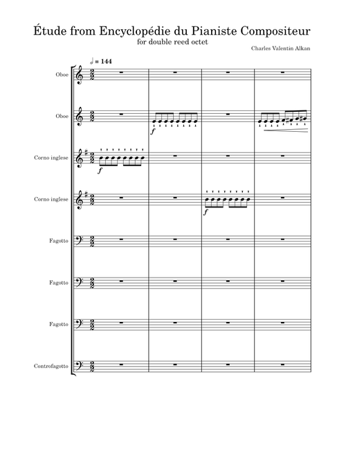 Étude WoO for double reed octet