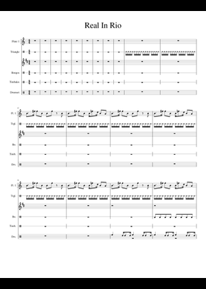 Real In Rio – John Powell Real En Rio Perc Sheet Music for Drum group ...