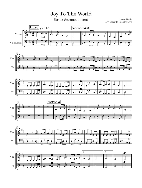 Joy to the World – Misc Traditional