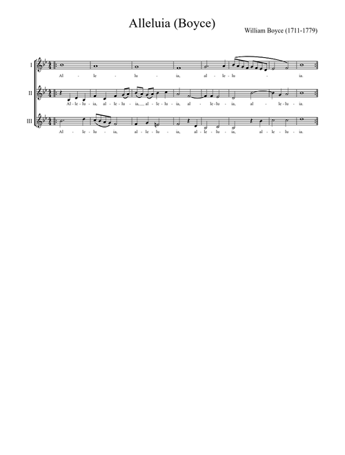 Alleluia (Boyce)