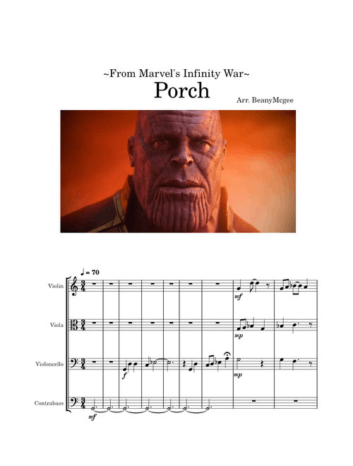Porch - Infinity War - Thanos's Snap