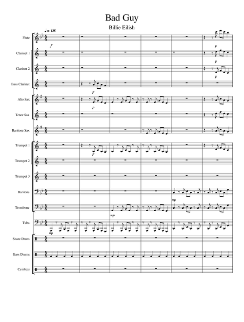 Bad Guy - Billie Eilish (Small Band Arrangment)