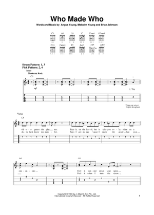 Play Official version of For those about to rock Sheet Music by AC