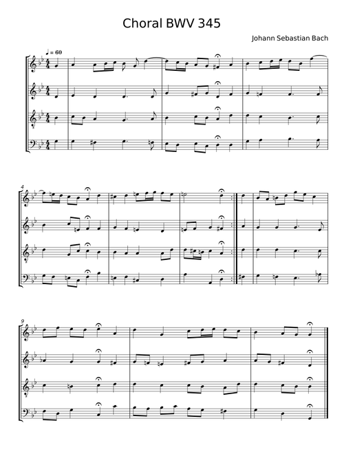 Choral - Johann Sebastian Bach