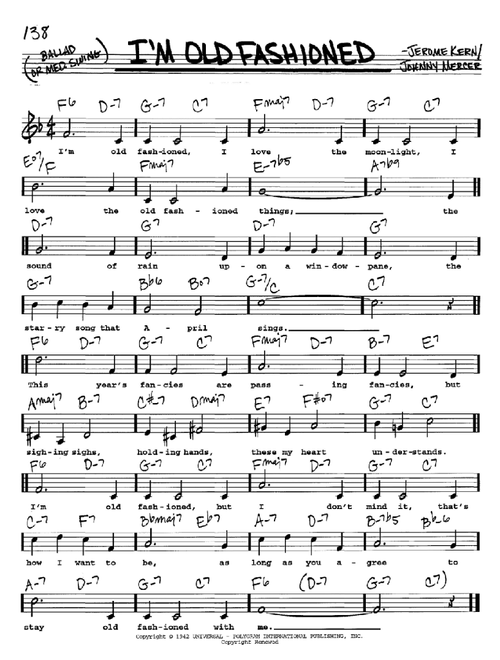I'm Old Fashioned - Jerome Kern (Real Book - Melody-Chords-Lyrics)