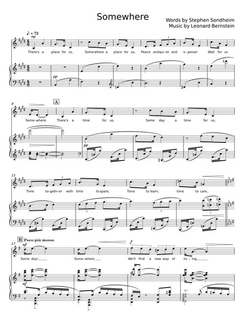 Somewhere - Stephen Sondheim