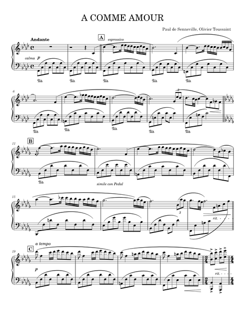 A COMME AMOUR - Richard Clayderman