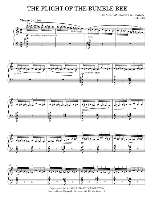 Flight of the Bumblebee - Nikolay Rimsky-Korsakov (Piano Solo)