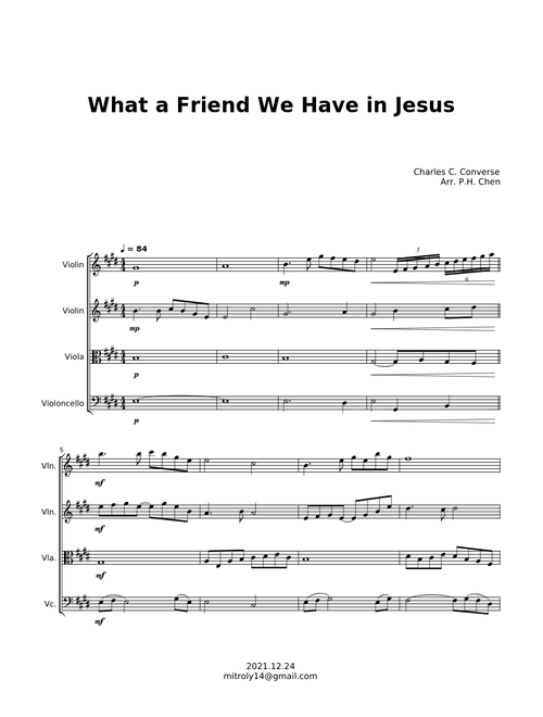 What a Friend We Have in Jesus