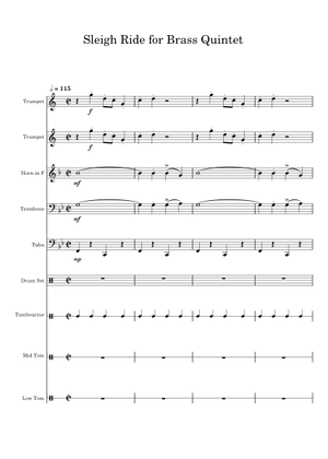 Play Official version of Sleigh Ride Sheet Music by Leroy Anderson for ...