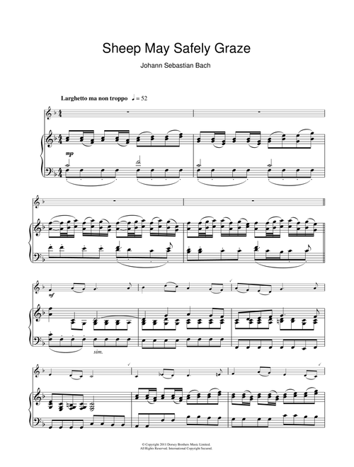Sheep May Safely Graze - Johann Sebastian Bach (Clarinet Solo)