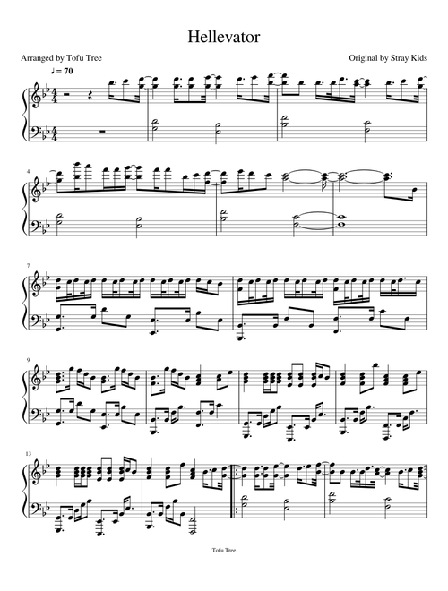 Hellevator- Stray Kids (Piano)