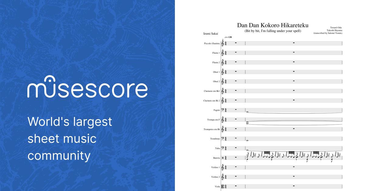 Dan Dan Kokoro Hikareteku ( for Orchestra w/ drums) Sheet Dan Dan Kokoro Hikareteku ( for Orchestra w/ drums) Sheet
