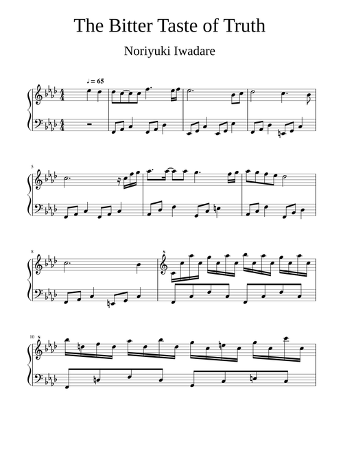 Ace Attorney: Trials & Tribulation: Reminiscence ~ The Bitter Taste of Truth - Piano