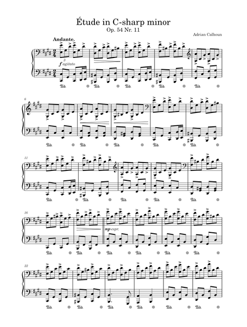 Étude in C-sharp minor Op. 54 Nr. 11