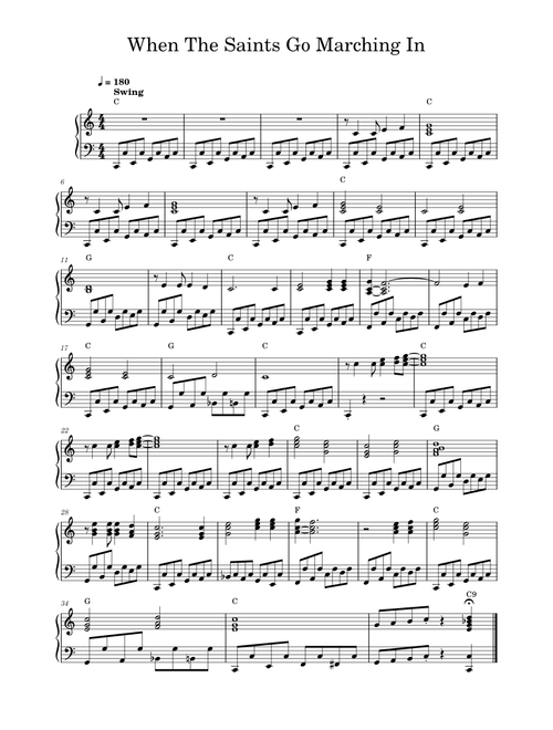 When The Saints Go Marching In - Boogie Woogie
