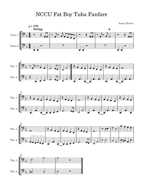 NCCU Fat Boy Tuba Fanfare