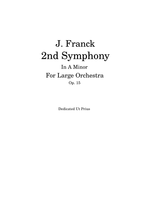 Symphony No. 2 in A-minor Op. 15 - I. Largo