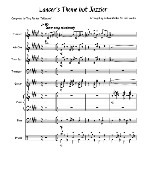 Lancer's Theme - Deltarune Jazz Cover