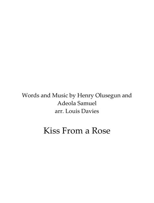 Kiss From A Rose (Arr. Louis Davies) - Seal (Brass Band)