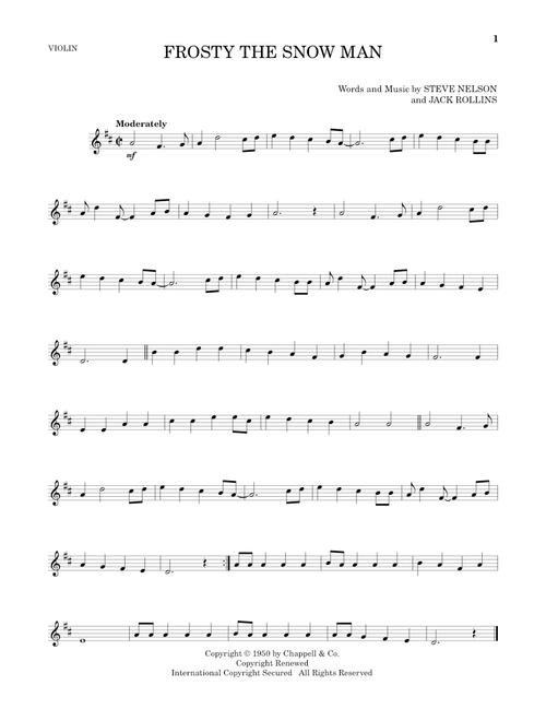Frosty The Snow Man - Jack Rollins & Steve Nelson, Jack Rollins, Steve Nelson (Violin Solo)