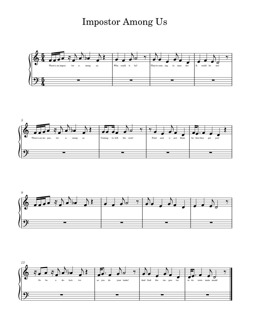 Among us piano sale
