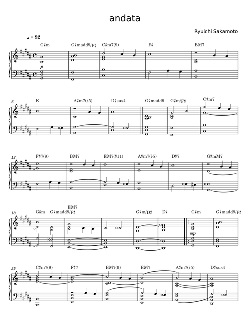 Andata - Ryuichi Sakamoto