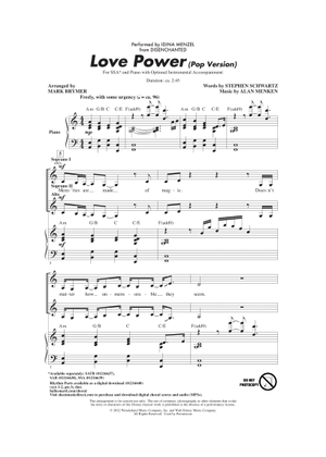 Play Official version of Love Power (from Disenchanted) Sheet