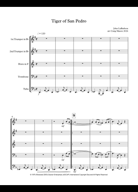Free Tiger Of San Pedro by John La Barbera sheet music | Download