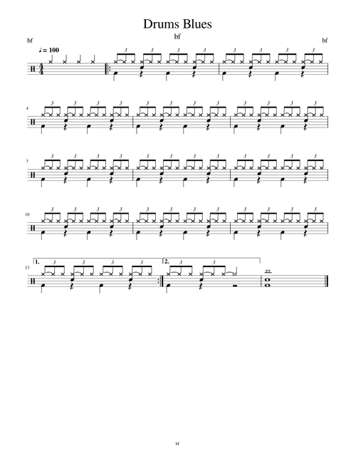 Drums - Blues Shuffle