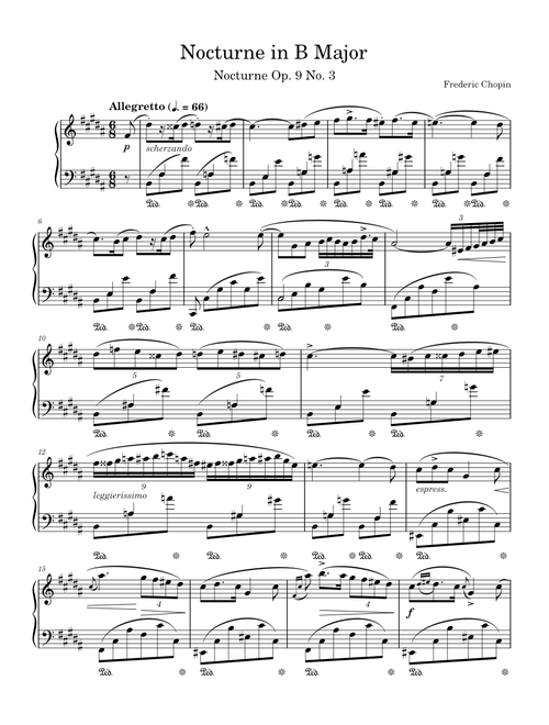 Nocturne in B Major, Op. 9 No. 3 – Frédéric Chopin