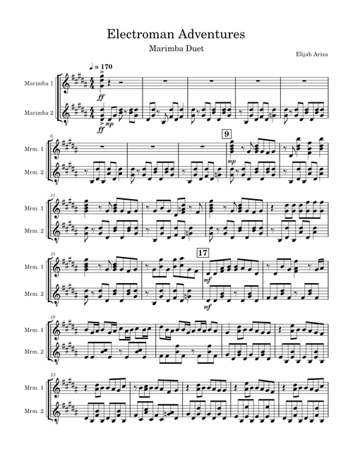 Electroman Adventures - Marimba Duet
